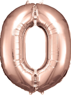 Amscan Balónik fóliový narodeninové číslo 0 ružovo-zlatý 86 cm