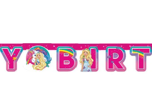 Amscan Banner Happy Birthday - Barbie Dreamtopia 200 x 15 cm