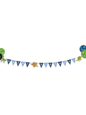 Amscan Banner - Šťastný Dinosaurus s balónmi