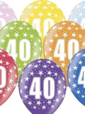 PartyDeco Balónik s číslom 40 narodeninový